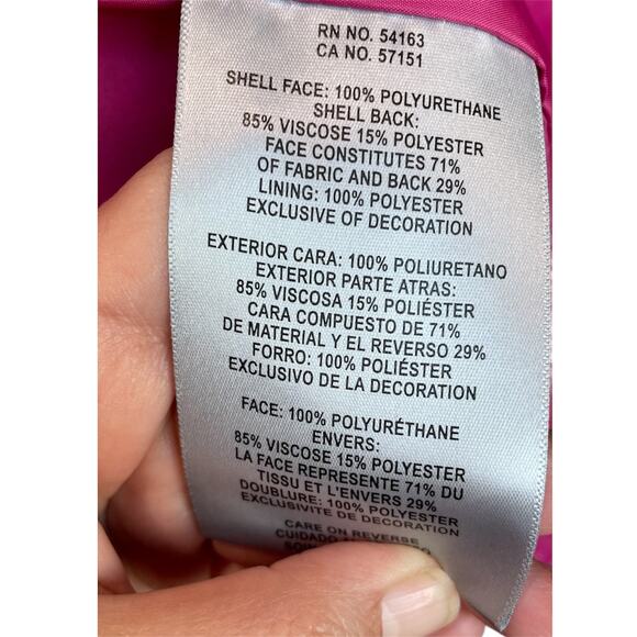 Levi’s Hot Pink Faux Leather Moto Jacket XS (NWT) - Picture 7 of 10